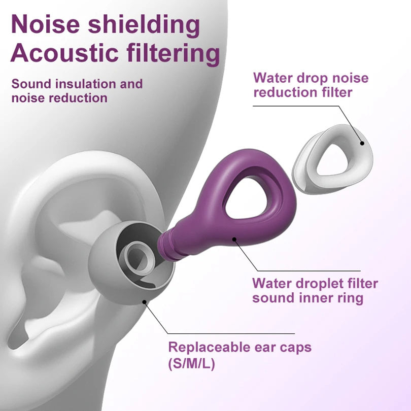 New Silicone Noise-reduction Ear Plugs Waterproof And Silent